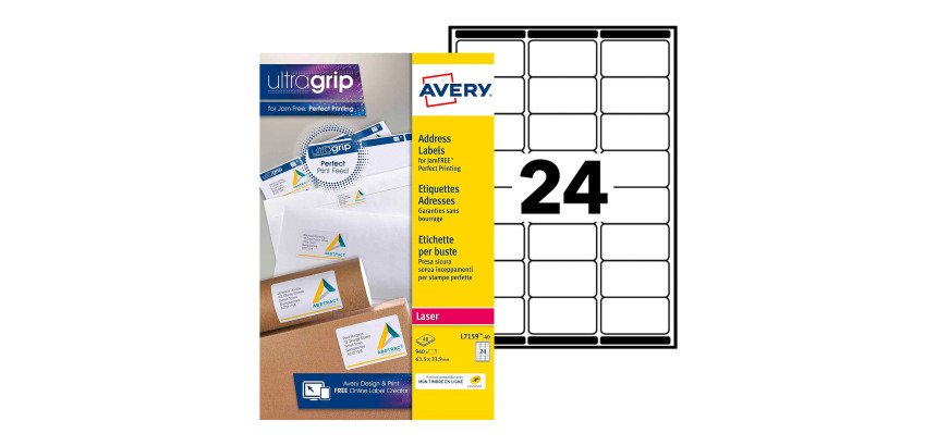 Etiquette d'adresse, 63,5 x 33,9 mm, blanc