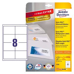 Etiquette universelle, 97 x 67,7 mm, blanc