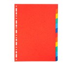Intercalaire A4 en carte lustrée Exacompta 12 onglets neutres - 1 jeu