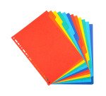 Intercalaire A4 en carte lustrée Exacompta 12 onglets neutres - 1 jeu