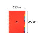 Intercalaire A4 en carte lustrée Exacompta 12 onglets neutres - 1 jeu