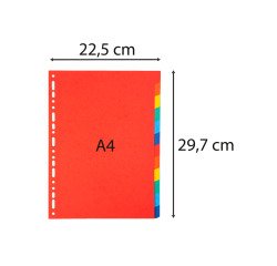 Intercalaire A4 en carte lustrée Exacompta 12 onglets neutres - 1 jeu