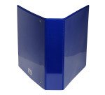 Classeur 4 anneaux plastifié Exacompta Kreacover® personnalisable A4 maxi - Dos 7,5 cm bleu