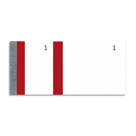 Blok verkoper 100 vellen 60 x 135 mm rood