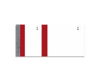 Seller's block 100 red sheets - 60 x 135 mm