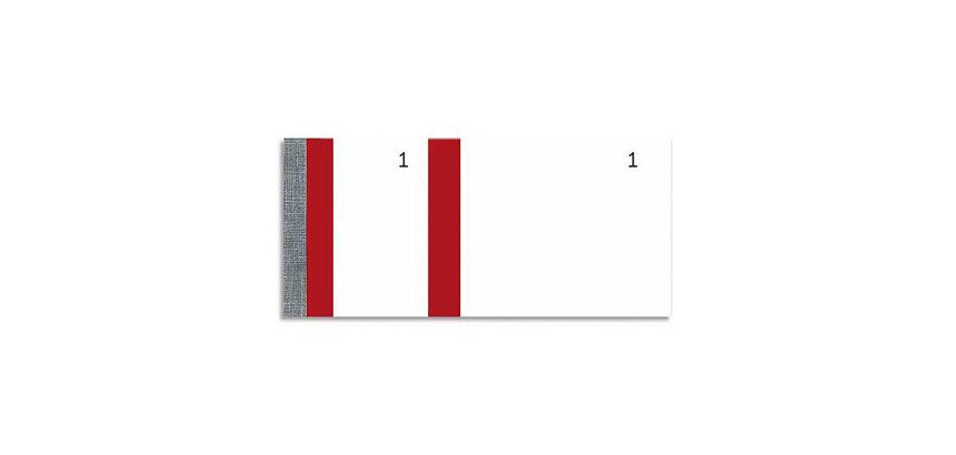 Bloc vendeur 100 feuillets 60x135 mm Rouge