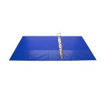 Classeur 4 anneaux plastifié Exacompta Kreacover® personnalisable A4 maxi - Dos 7,5 cm bleu