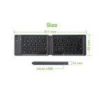 Techly IDATA KB-R109L tastiera Ufficio USB + PS/2 Italiano Nero pieghevole