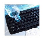 Tastiera flessibile e lavabile USB + PS/2 Italiano Nero