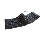 Tastiera flessibile e lavabile USB + PS/2 Italiano Nero