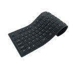 Tastiera flessibile e lavabile USB + PS/2 Italiano Nero