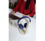 Support de casque en bois