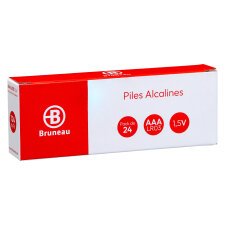 Pile alcaline Bruneau LR03 AAA - Pack de 24