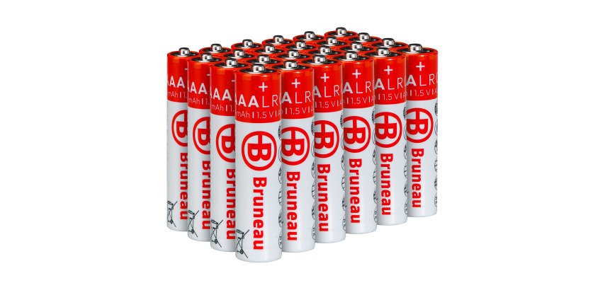 Bruneau - Pack of 24 AAA/LR03 Alkaline Batteries - 1.5V