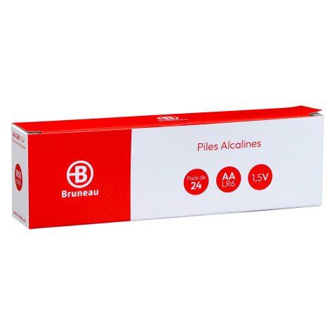 Bruneau - Pack de 24 piles Alcalines AA/LR06 - 1,5 V