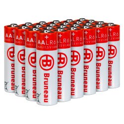 Alkaline-Batterien Bruneau LR06 AA - Pack mit 24 Stück