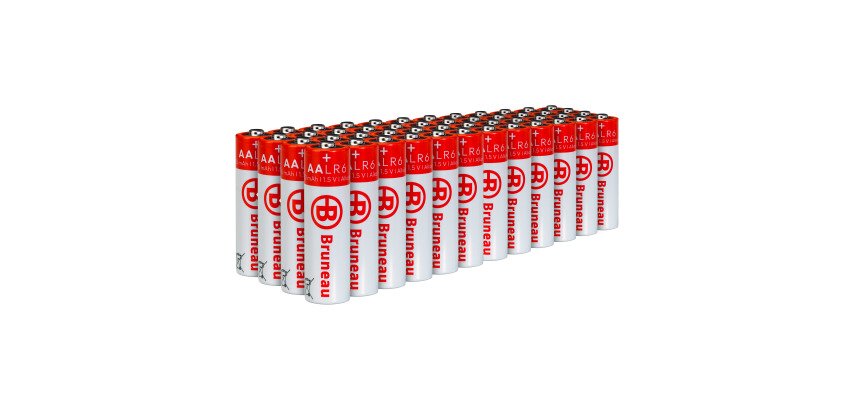 Bruneau - Paket mit 48 Alkalibatterien AA/LR06 - 1,5V