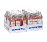 Eau vitaminée Vitamin Well Hydrate Rhubarbe et fraise 50 cl - 24 bouteilles