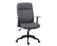 Office chair AUSTIN - fabric - with armrests - Centered tilting mechanism - Black legs
