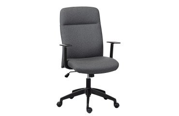Bürostuhl AUSTIN - Stoff - mit Armlehnen - Zentrierte Wippmechanik - Schwarze Füße