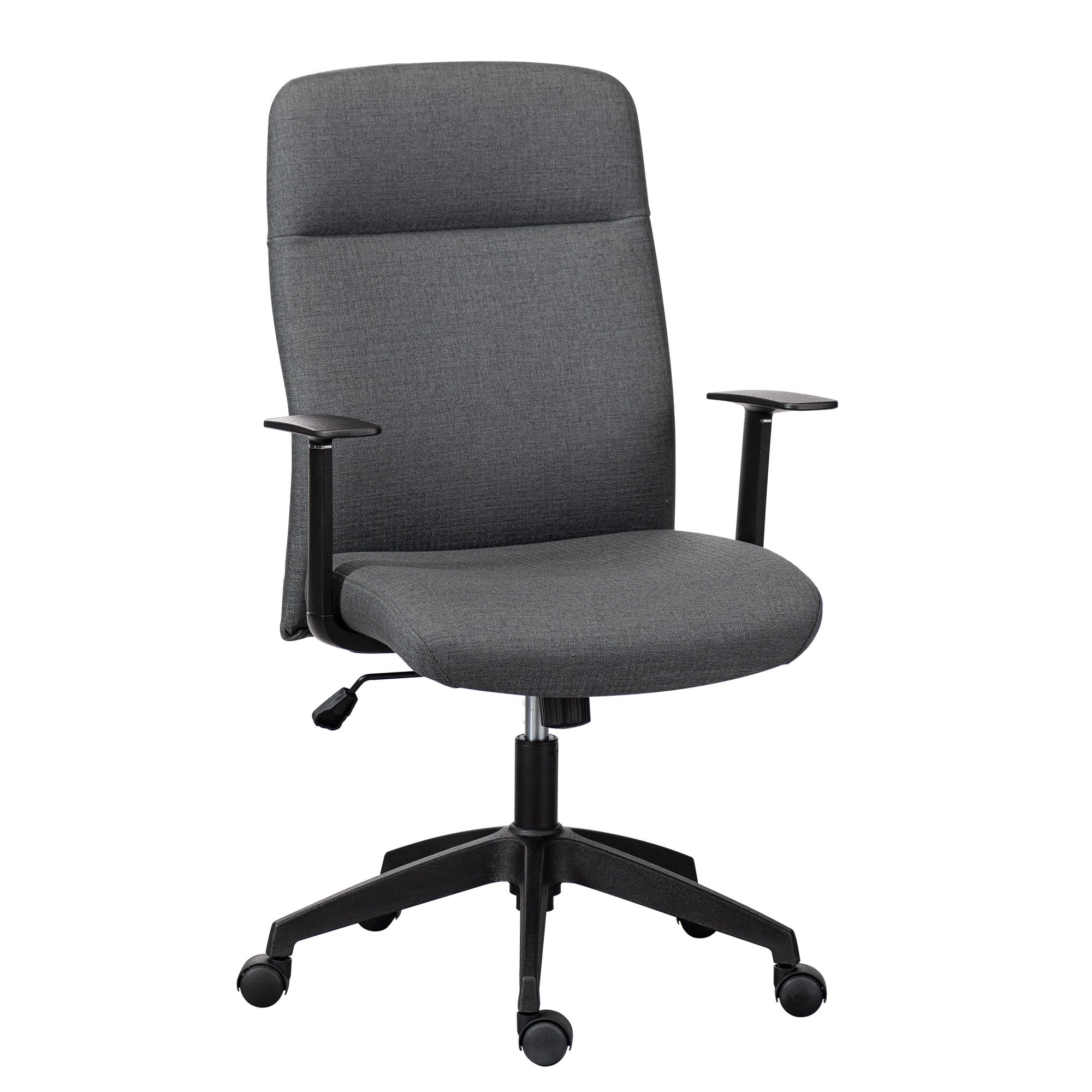 Chaise de bureau AUSTIN - tissu - avec accoudoirs - Mécanisme Basculant centré - Pieds noir