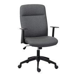 Office chair AUSTIN - fabric - with armrests - Centered tilting mechanism - Black legs