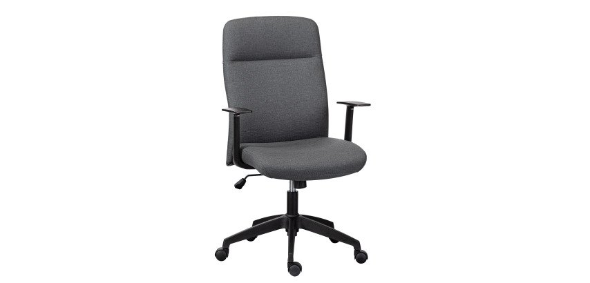 Office chair AUSTIN - fabric - with armrests - Centered tilting mechanism - Black legs