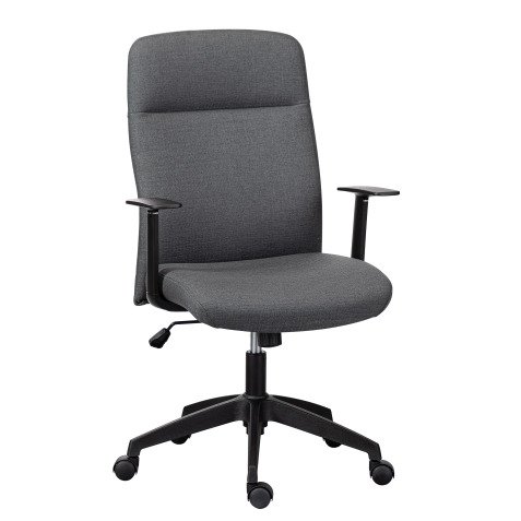 Chaise de bureau AUSTIN - tissu - avec accoudoirs - Mécanisme Basculant centré - Pieds noir