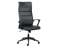 Bruneau Optyma faux leather office chair - with armrests - Centered tilting mechanism - Black base