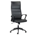 Fauteuil de bureau Bruneau Optyma simili cuir - avec accoudoirs - Mécanisme Basculant centré - Pied noir