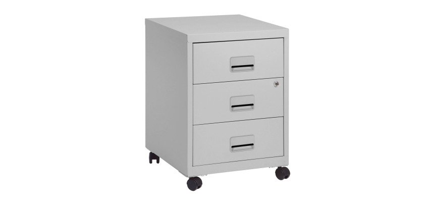 caisson métal mobile à roulettes Budget 3 tiroirs