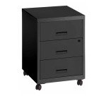 caisson métal mobile à roulettes Budget 3 tiroirs