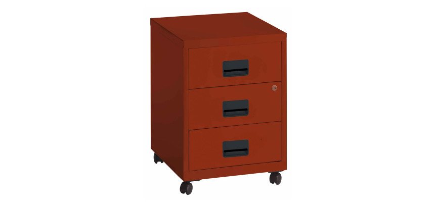 caisson métal mobile à roulettes Budget 3 tiroirs