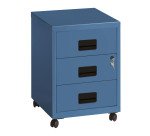 caisson métal mobile à roulettes Budget 3 tiroirs