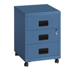 caisson métal mobile à roulettes Budget 3 tiroirs