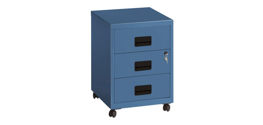 caisson métal mobile à roulettes Budget 3 tiroirs