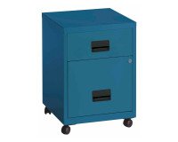 Caisson mobile métal 2 tiroirs Budget - bleu