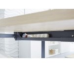 Bureau droit Direction Bruneau Shiny piètement acier