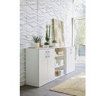 Armoire basse H 100 x L 80 cm avec portes battantes - Arch