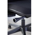 Chaise de bureau MARCUS tissu et maille - avec accoudoirs, appui-tête, réglage profondeur d'assise et soutien lombaire - Mécanisme Synchrone - Pieds noir