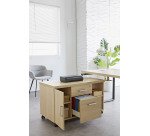 Desserte Manager Milano poignées aluminium mat