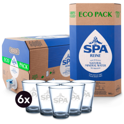 De_pack 2 x spa reine eco pack 10 litre + 6 verre