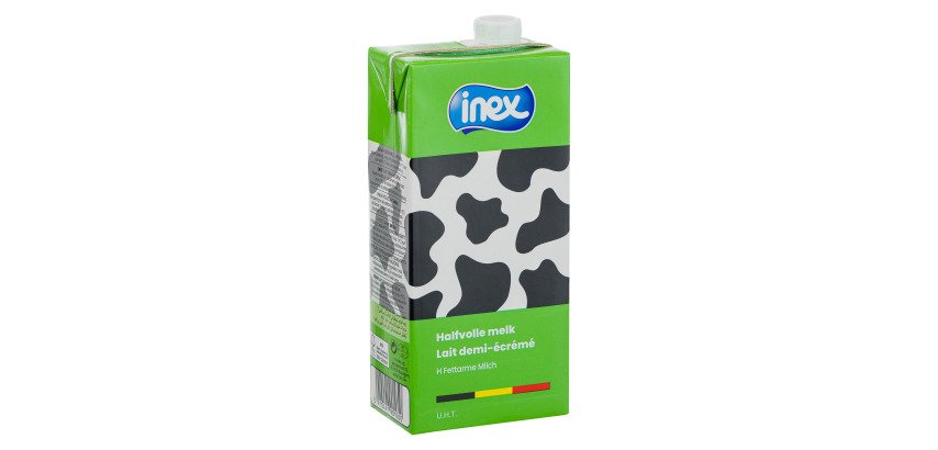 Inex Long-Life Semi-Skimmed Milk 1 L - 12 Cartons