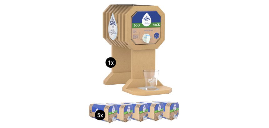 Pack of 5 x 5 L Spa Reine + 1 free dispenser