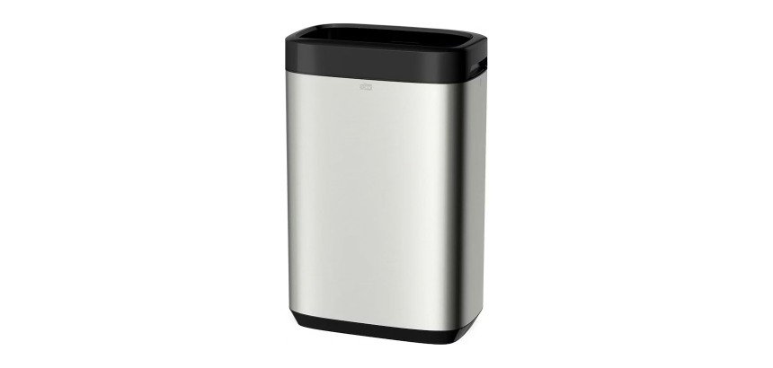 Poubelle Tork Image Design 50 litres, noir/inox