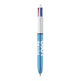 Stylo bille 4 couleurs BIC Shine publicitaire pointe 1 mm - écriture moyenne - marquage 1 couleur