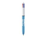 Stylo bille 4 couleurs BIC Shine publicitaire pointe 1 mm - écriture moyenne - marquage 1 couleur