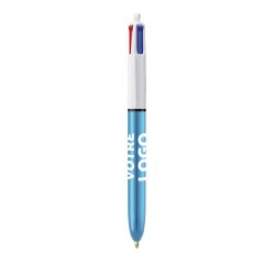 Balpen 4 kleuren BIC Shine promotieartikel 1 mm punt - medium lijn - 1-kleurige markering