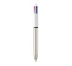 Stylo bille 4 couleurs BIC Shine publicitaire pointe 1 mm - écriture moyenne - marquage 1 couleur