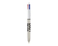 Stylo bille 4 couleurs BIC Shine publicitaire pointe 1 mm - écriture moyenne - marquage 1 couleur
